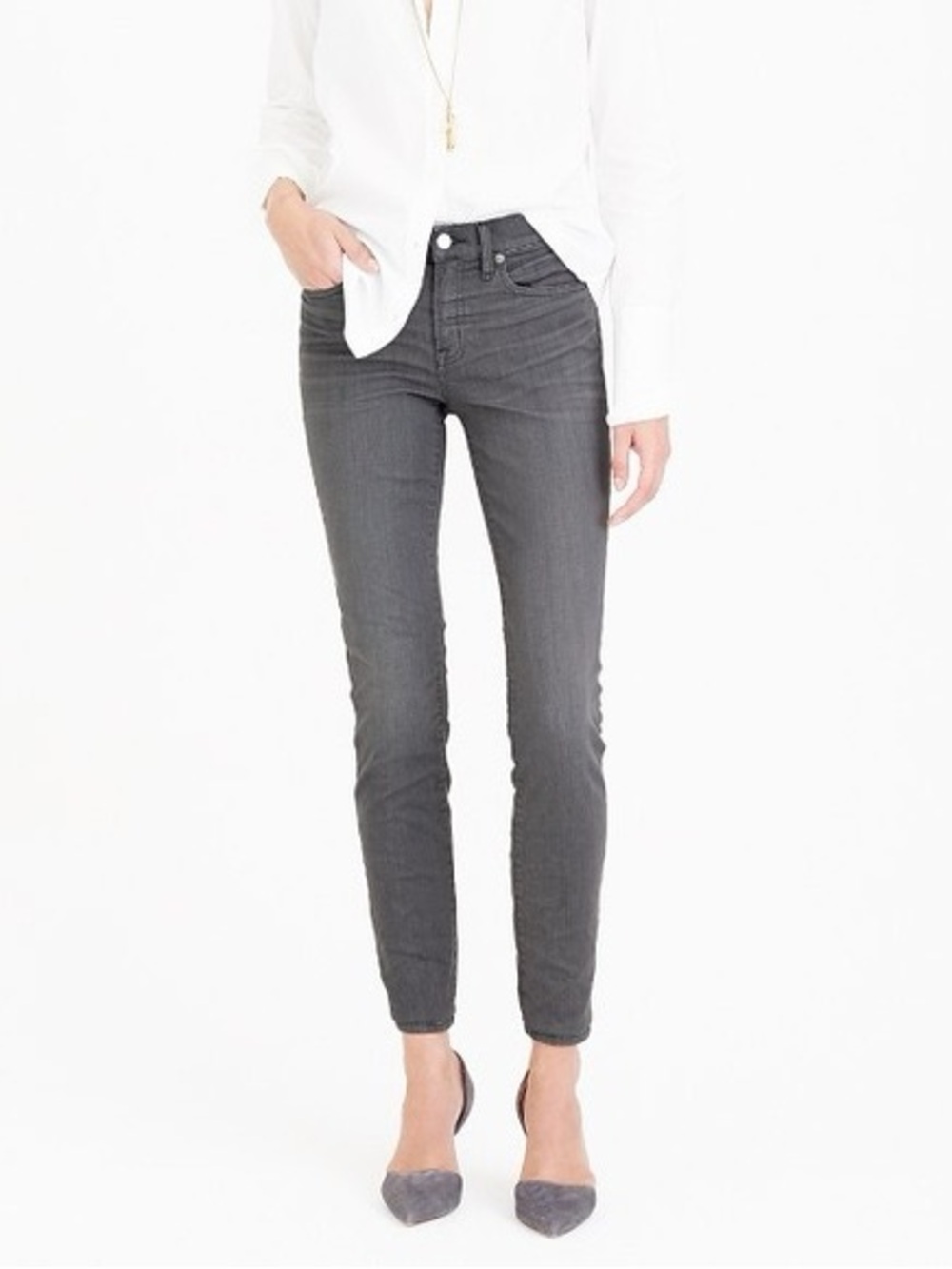 J.CREW Toothpick Skinny Jeans in Grey